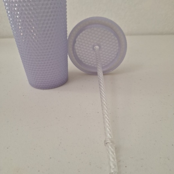 Starbucks 2021 Holiday Iridescent Icy Lilac Studded‎ Cold Water Tumbler 24oz - Picture 8 of 9